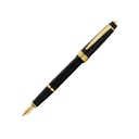 Ручка перьевая «Bailey Ligh Polished Black Resin and Gold Tone», перо F для нанесения логотипа
