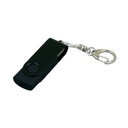 USB 2.0- флешка промо на 4 Гб с поворотным механизмом и однотонным металлическим клипом для нанесения логотипа