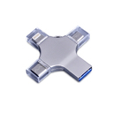 USB 3.0-флешка на 64 Гб 4-в-1 с разъемами Micro USB, Type-C и Lightning для нанесения логотипа