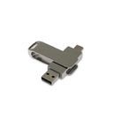 USB 3.0- флешка на 32 Гб с поворотным механизмом и дополнительным разъемом Type-C