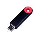 USB 2.0- флешка промо на 32 Гб прямоугольной формы, выдвижной механизм для нанесения логотипа