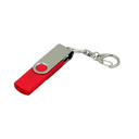 USB 2.0- флешка на 64 Гб с поворотным механизмом и дополнительным разъемом Micro USB