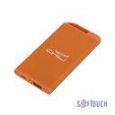 Зарядное устройство "Theta" с фонариком, 4000 mAh, покрытие soft touch для нанесения логотипа