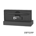 Набор ручка + флеш-карта 16 Гб в футляре, покрытие softgrip для нанесения логотипа