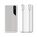 Зарядное устройство "Connect" 10000 mAh со встроенными Type-C/Lightning кабелями для нанесения логотипа