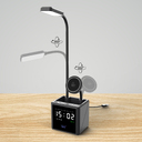 Лампа "Smart Flex" с беспроводным 3в1 (15W) ЗУ с MagSafe, часами, карандашницей и подсветкой логотипа для нанесения логотипа