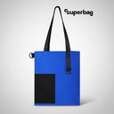 Шоппер Superbag Color (синий с чёрным) для нанесения логотипа