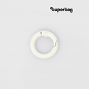 Карабин-кольцо Ring для обвеса, d=2см (белый) для нанесения логотипа