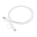 Кабель «2 в 1» с лицензированным MFi разъемом Apple Lightning для нанесения логотипа