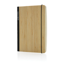 Блокнот Scribe с обложкой из бамбука, А5, 80 г/м² для нанесения логотипа