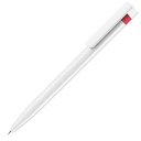 Шариковая ручка Senator с нажимным механизмом "Liberty Polished Basic" (Белый; Красный)