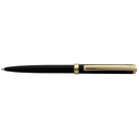 Шариковая авторучка в металлическом корпусе из латуни "DELGADO MATT BLACK FINISH" CBS (Чёрный; Золотой) для нанесения логотипа