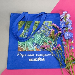 Сумка из хлопка «Carryme 140», 140 г/м2, синий для нанесения логотипа