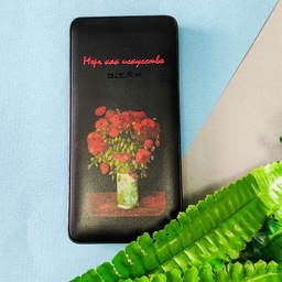 Внешний аккумулятор с подсветкой логотипа «Faros», soft-touch, 4000 mAh, мерч Бизон для нанесения логотипа