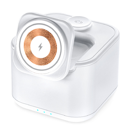 Беспроводная колонка Powerbox 5W с беспроводной зарядкой 15W,белый для нанесения логотипа