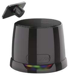 Магнитная беспроводная Bluetooth колонка-подставка Wave 5W, черная для нанесения логотипа