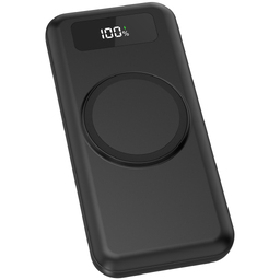 Внешний аккумулятор Authority с беспроводной зарядкой (5W), 10000 mAh, чёрный для нанесения логотипа