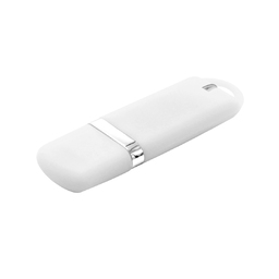 Флешка Shape с покрытием Софт Тач 16 GB, белая для нанесения логотипа