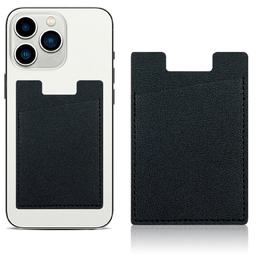 Держатель карт на телефоне SlimPocket, чёрный для нанесения логотипа