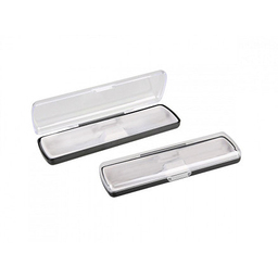 Футляр для ручки Pencase Uno, пластик, прозрачный/черный для нанесения логотипа