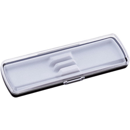Футляр для ручки Pencase Smart Duo, пластик, для двух ручек, прозрачный/черный для нанесения логотипа