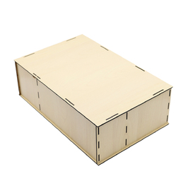 Подарочная коробка ламинированная из HDF 36,3*23,4*12,5 см ( 3 отделения)  для нанесения логотипа