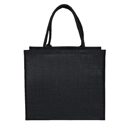 Сумка из джута Caravan Jute, чёрная для нанесения логотипа