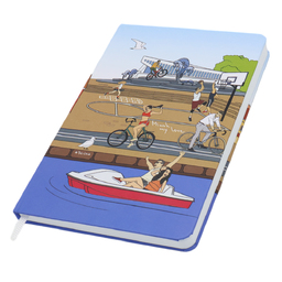 Записная книжка A5 Dziuna Немига в клетку 15,5 x 21 см для нанесения логотипа