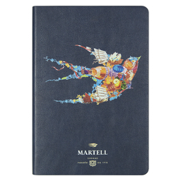 Ежедневник Flexy Ausone Print Sample Martell A5, темно-синий, недатированный, в гибкой обложке для нанесения логотипа