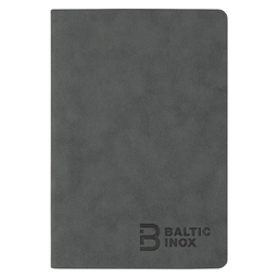 Ежедневник Flexy Nuba Print Sample Baltic Inox А5, темно-серый, недатированный, в гибкой обложке для нанесения логотипа