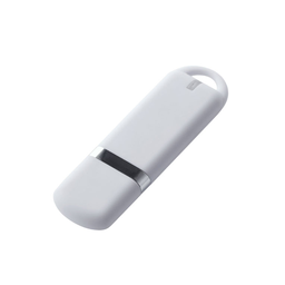 Флеш накопитель USB 2.0 Memo 32GB, пластик Софт Тач, белый/белый для нанесения логотипа