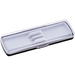 Футляр для ручки Pencase Smart Duo , пластик, для двух ручек, прозрачный/черный для нанесения логотипа