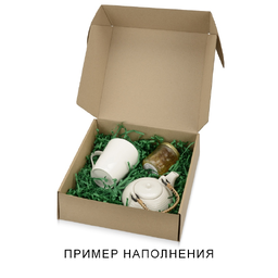 Коробка самосборная "Zand Node", L, 257*246*100 мм, крафт для нанесения логотипа