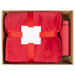 Набор подарочный Solution Superior Duo (плед Super Soft Comfort, термос Urban), красный для нанесения логотипа