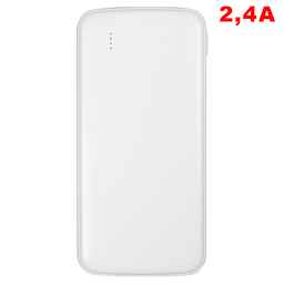 Внешний аккумулятор «Universal», 10 000 mAH, 5V 2.4 A ,белый для нанесения логотипа