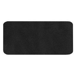 Шеврон Rectangle Smooth Leather размер 60*30 мм, черный, со скругленными углами для нанесения логотипа