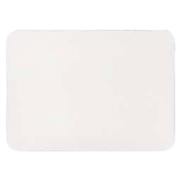 Шеврон Rectangle Cowhide размер 50*70 мм, белый, со скругленными углами для нанесения логотипа