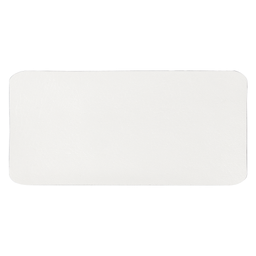 Шеврон Rectangle Cowhide размер 60*30 мм, белый, со скругленными углами для нанесения логотипа