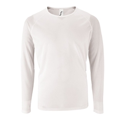 Футболка с длинным рукавом Sporty LSL Men белая, размер 3XL для нанесения логотипа