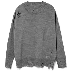 Джемпер оверсайз унисекс Grunge в сумке, серый, размер L/XL для нанесения логотипа