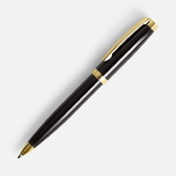 Ручка шариковая Letra Gold, глянцевая, черная для нанесения логотипа