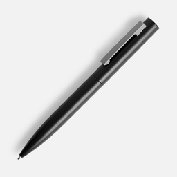 Ручка шариковая Inkolor, черная с серым для нанесения логотипа