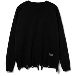 Джемпер оверсайз унисекс Grunge, черный, размер L/XL для нанесения логотипа