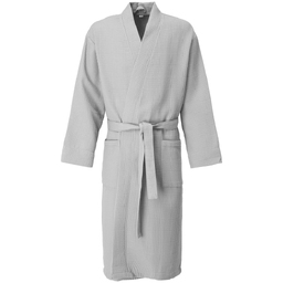 Халат вафельный Kimono, светло-серый, размер M/L для нанесения логотипа
