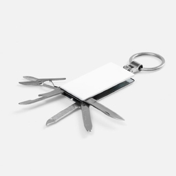 Брелок-мультитул Toolful, белый для нанесения логотипа
