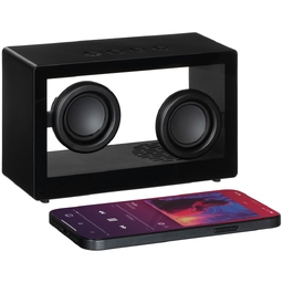 Bluetooth-колонка со светомузыкой Sensofonic, черная для нанесения логотипа
