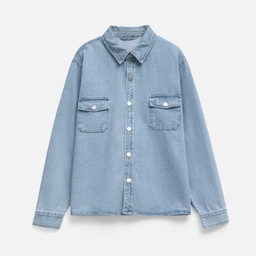 Куртка джинсовая O3, голубая, размер 3XL/4XL для нанесения логотипа