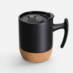 Кружка Corky Grip, черная для нанесения логотипа