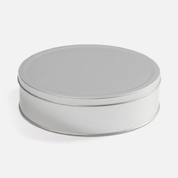 Коробка Pragmax L, круглая, серебристая для нанесения логотипа