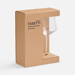 Набор из 2 бокалов для вина Fasetti, ver.2 для нанесения логотипа